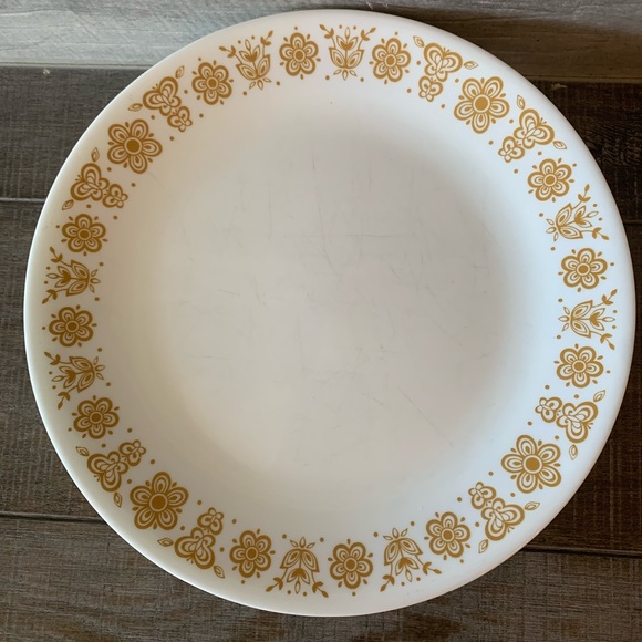 Vintage Corelle BUTTERFLY GOLD 10” Dinner Plates Set Of 6 - Picture 1 of 3